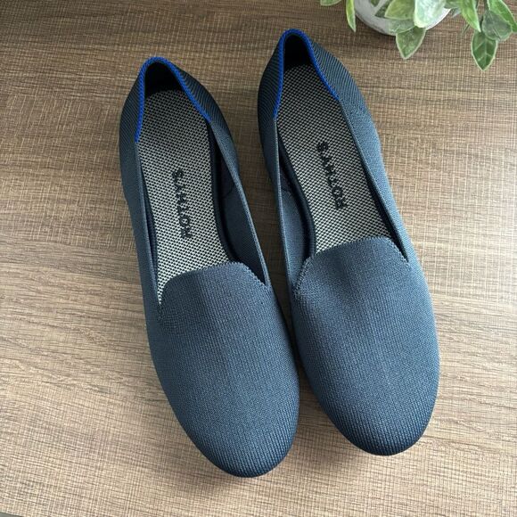 Rothy’s Navy Blue Flats Size 8.5 - Picture 1 of 4